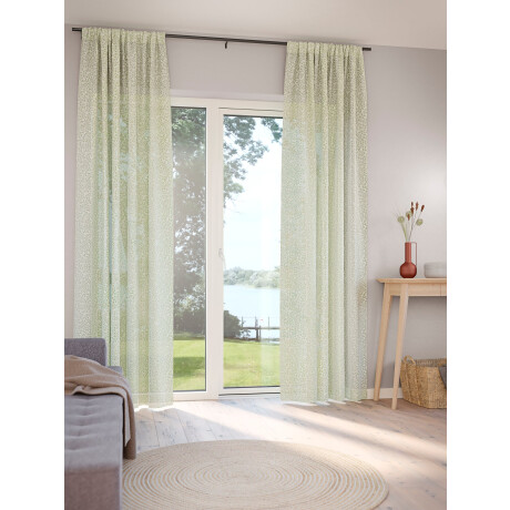 Cortina Skasen 1X140X300 Hojas Verde