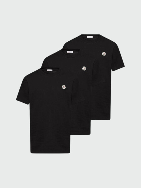 MONCLER - PACK 3 CAMISETAS LOGO ALGODÓN Alta Automática