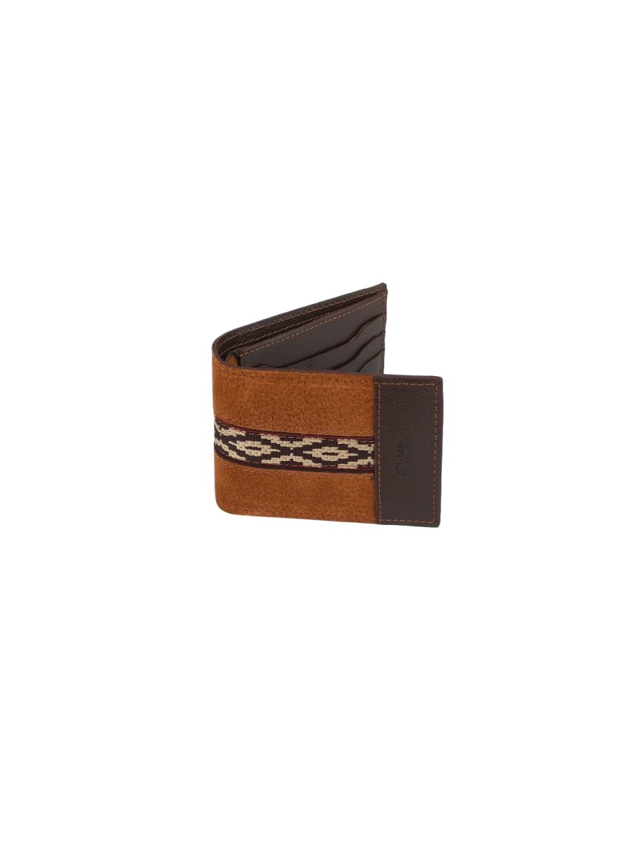 billetera de cuero al corte - oxido 
