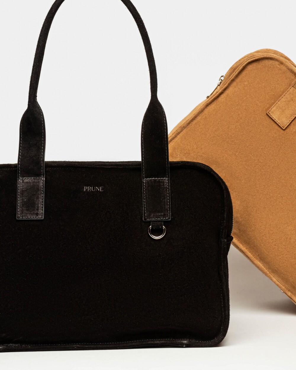 Bolso Capri en cuero gamuza Negro