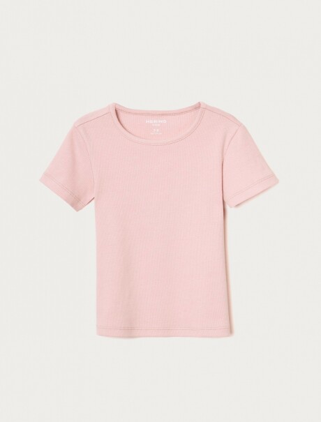 BLUSA CON BORDADO EN TELA ACANALADA ROSADO