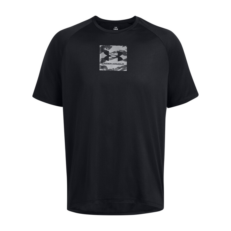 UA TECH PRINT FILL SS-RED BLK-002