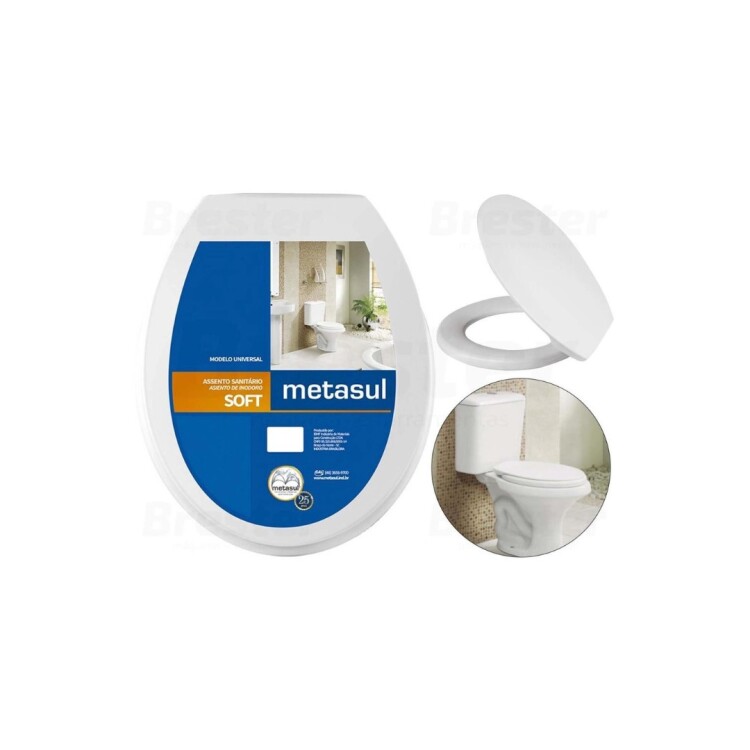 TAPA DE INODORO PLASTICO METASUL Blanco