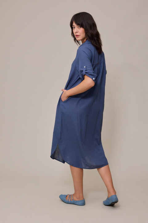 VESTIDO LARGO UNOVA POLANCO Azul
