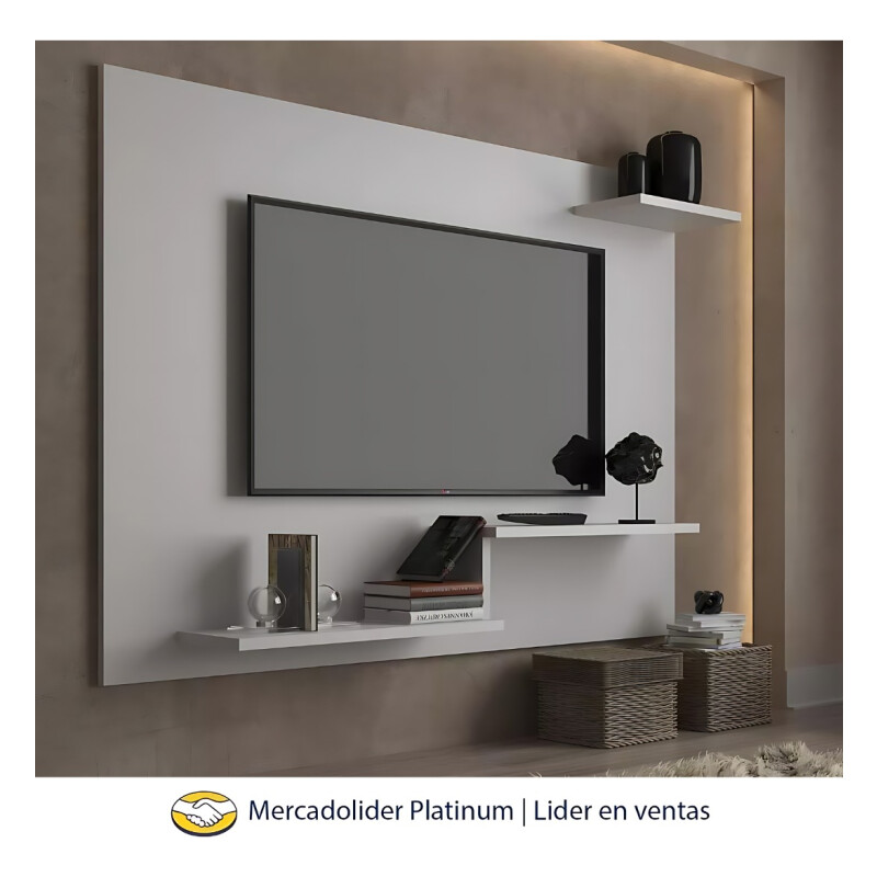 Panel Rack Tv Filadelfia Nordico 42 Pulgadas Madera Gris