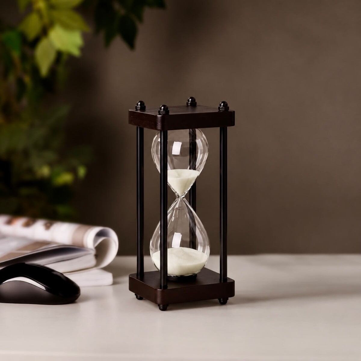 Reloj de Arena Decorativo Clásico Blanco - 15 minutos 