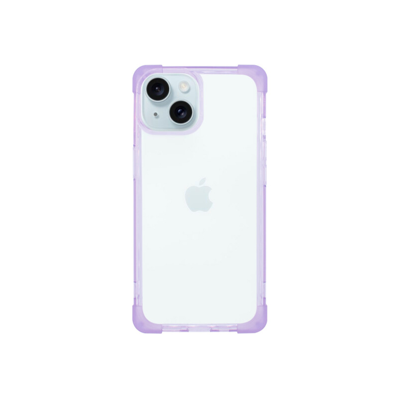 Protector iPhone 15 Plus puntas reforzadas color violeta Protector Iphone 15 Plus Puntas Reforzadas Color Violeta