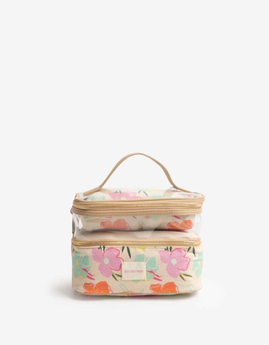 Porta Cosméticos - Estampado Flores 