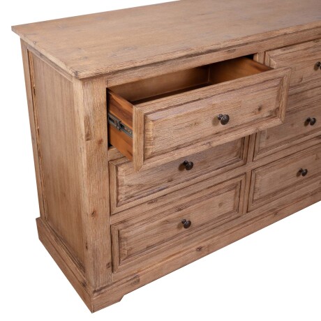 CÓMODA 6 CAJONES MADERA-ACACIA NATURAL-BEIGE WESPORT