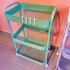 ZZ01 Carro Organizador Metálico 3 Estantes Y Ruedas 42x30x73cm - Verde