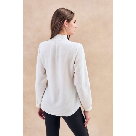 Blusa Cuello Mao Off White