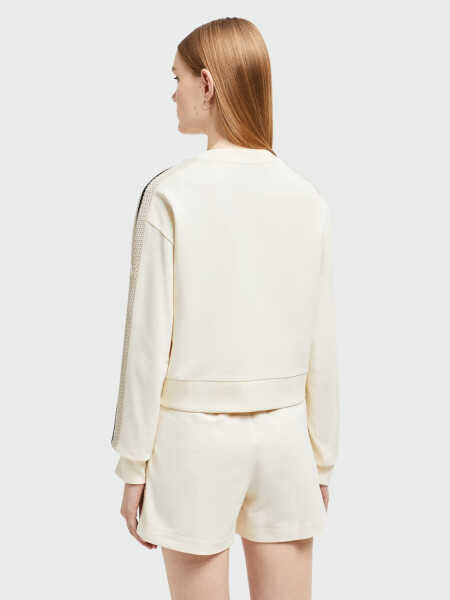 Moncler - Sudadera con parche Felpa Blanco