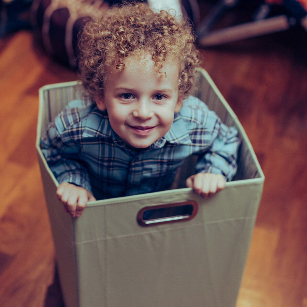 Caja organizador plegable grande - verde 
