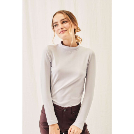 Polera Algodon Elastano Lila