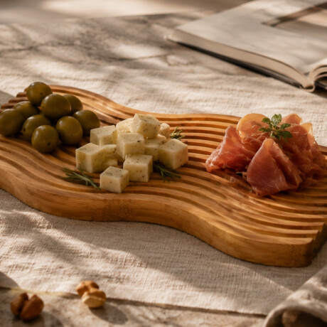 Tabla para quesos de bambú - 14x25cm Sc