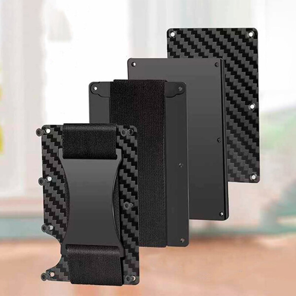 Billetera Tarjetero Bloqueo Rfid Anti Clonación Calidad Variante Color Plateado Labrado