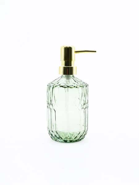 DISPENSADOR VIDRIO LABRADO VERDE