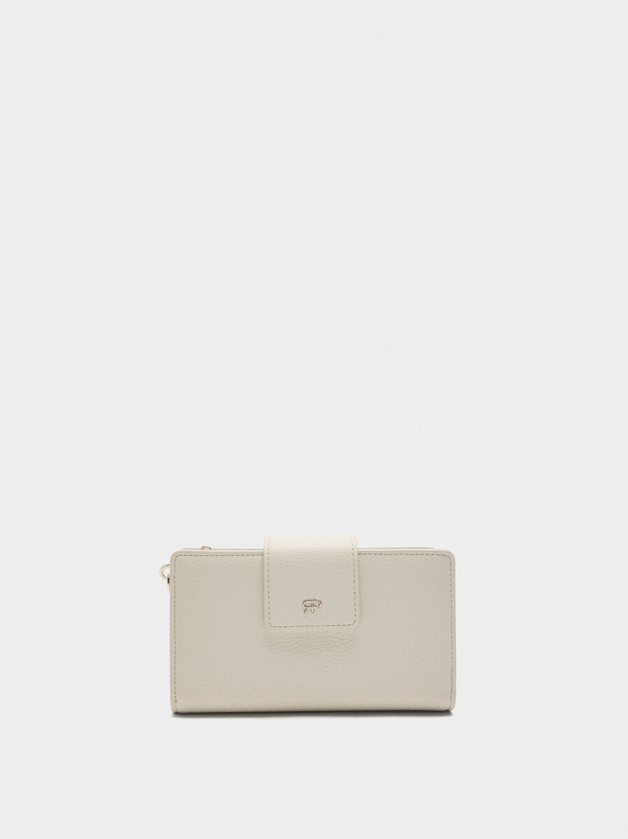 Cartera Con Bolso Para Móvil - crudo 