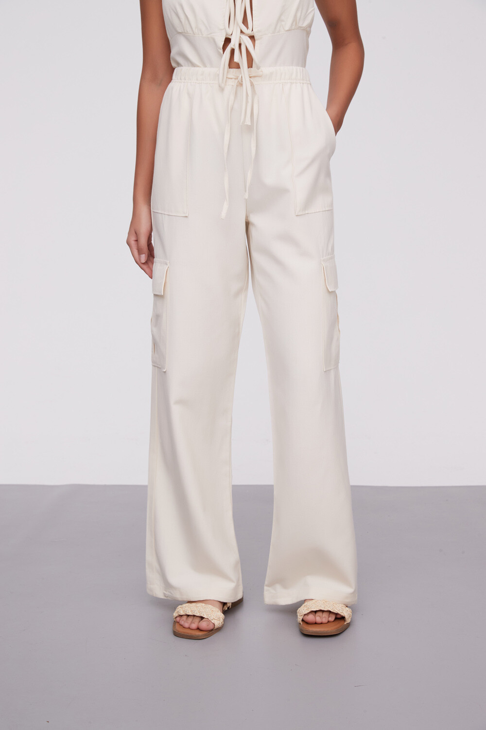 Pantalon Bacarli Beige Claro