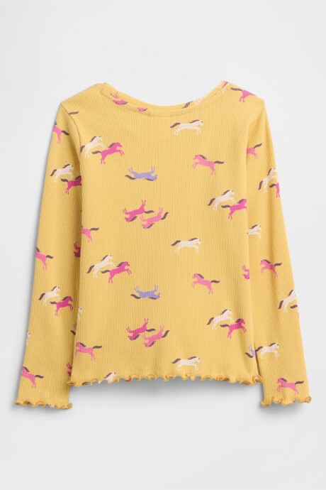 Remera Rib Toddler Niña French Almond