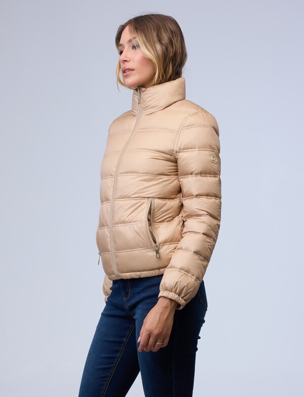 Campera Plumas Reversible BEIGE