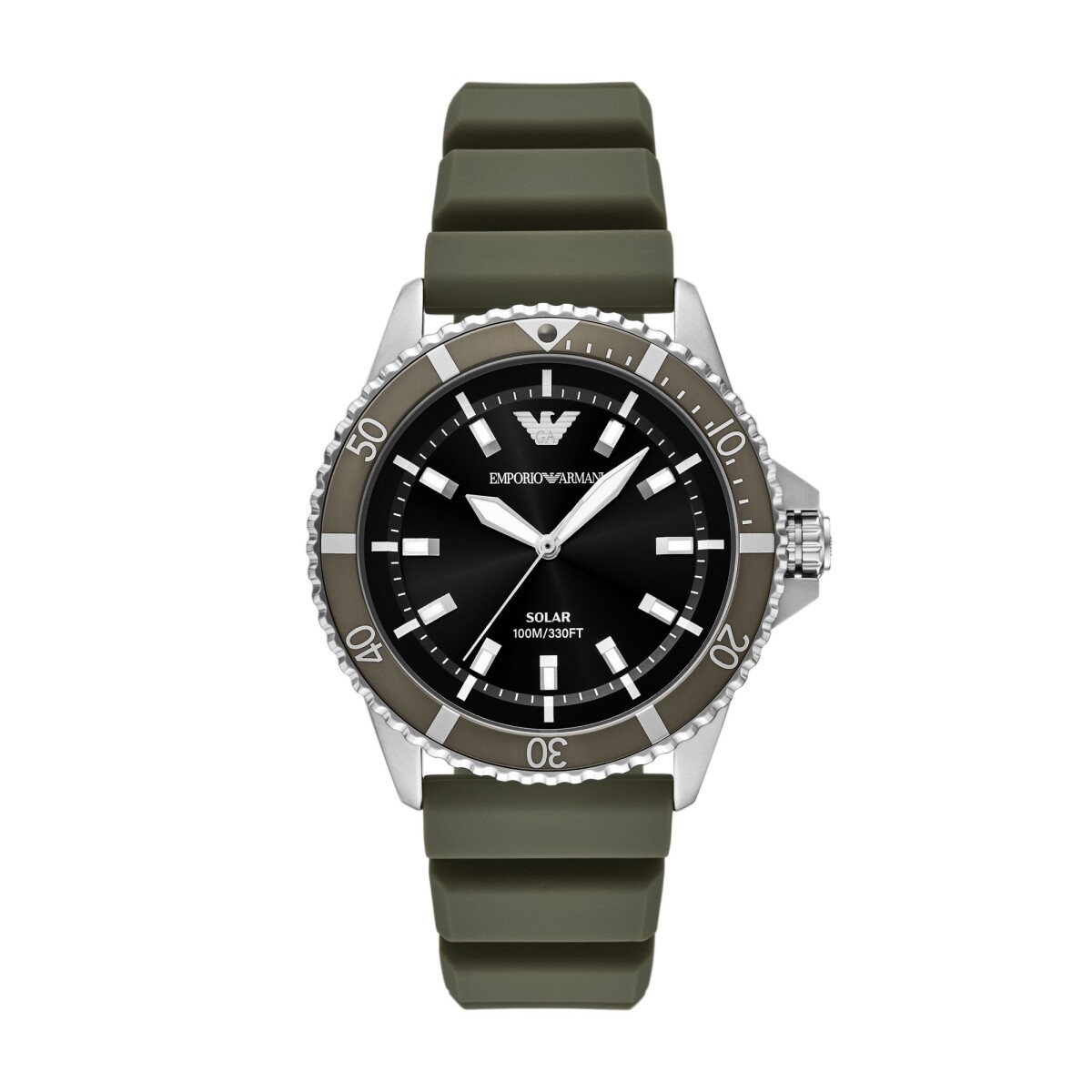 Reloj EMPORIO ARMANI WORD EXPLORER Silicona Verde Esfera 42mm 