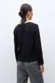 Remera bicolor negro