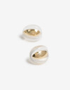 Aros Pasantes Acrilico Aros Pasantes Metal Y Acrílico - Dorado