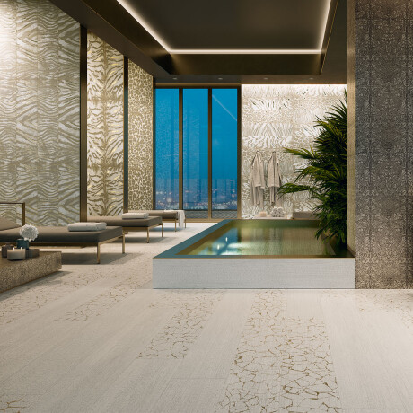 PORCELANATO MARMOLADO 20X120 MATE BLANCO DECORADO ROBERTO GAMAS DE BLANCO