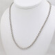 Cadena Oro 18 K blanco , Eslabón Rolo Cadena Oro 18 K blanco , Eslabón Rolo