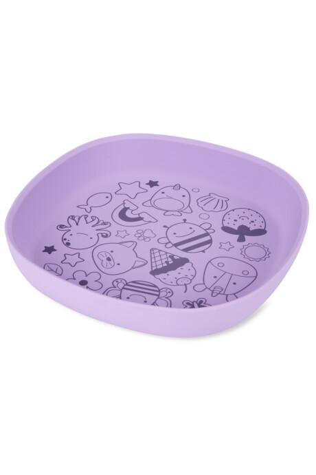 Plato de silicona, púrpura Plato de silicona, púrpura