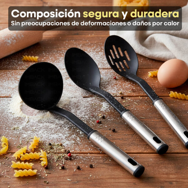 Juego de 40 Utensilios para Cocina Silicona Antiadherente IMBACK Juego de 40 Utensilios para Cocina Silicona Antiadherente IMBACK