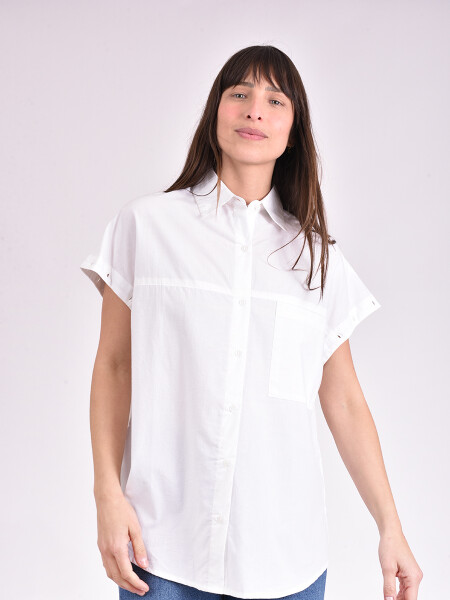 CAMISA MANGO BLANCO