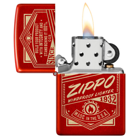 Encendedor Zippo Rojo C/Diseño 0