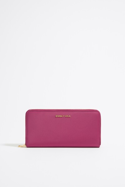 BILLETERA HORIZONTAL CON CREMA Fucsia
