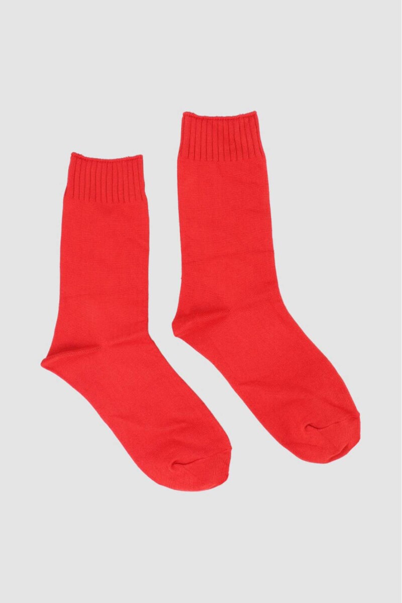 Medias de abrigo en colores lisos - Rojo 