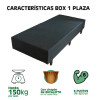 Box Para Colchón De 1 Plaza Estructura Madera Negro Box Para Colchón De 1 Plaza Estructura Madera Negro