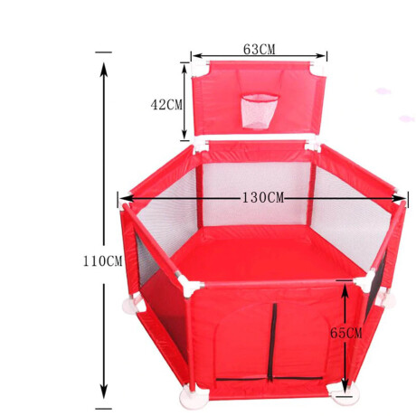 Corral Plegable C/ Puerta Corralito Pelotero Bebé Rosa