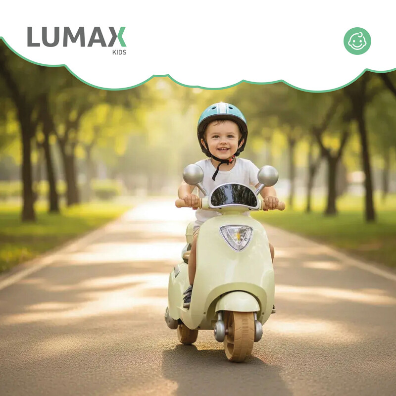 Moto Scooter a Batería Lumax Infantil Scooby Beige