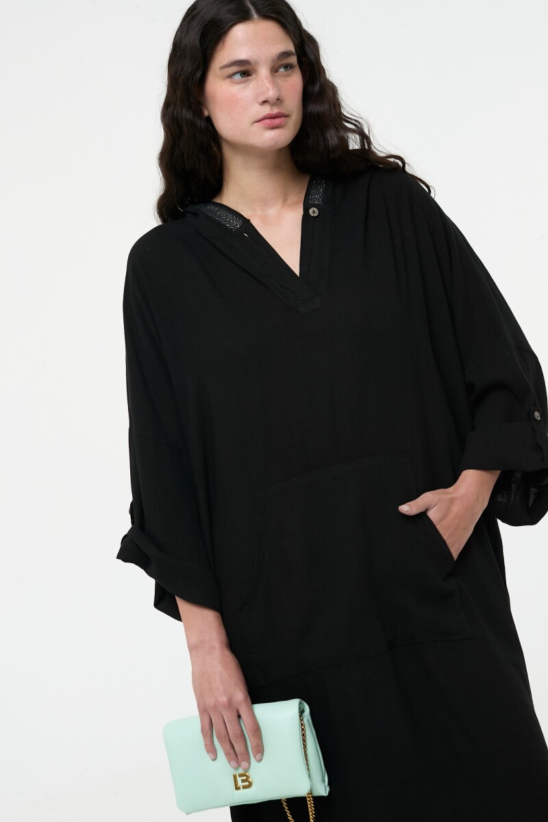 VESTIDO HOODIE Negro