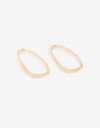 Aros Colgantes Largos Metal Aros Colgantes Ovalados - Dorado