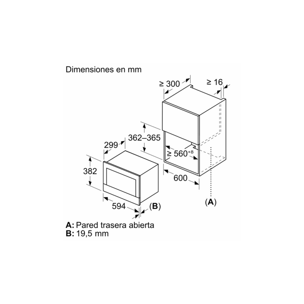 Microondas de empotrar Bosch Inverter BFR7221B1 Gourmet Microondas de empotrar Bosch Inverter BFR7221B1 Gourmet