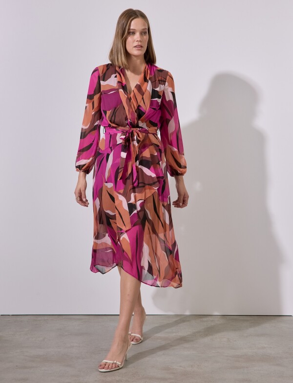 Vestido Gasa Colors VIOLETA/MULTI