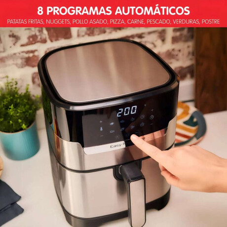 Freidora De Aire Moulinex Easy Fry & Grill 4.2L Digital Inox Xl 8 Programas 16 Funciones