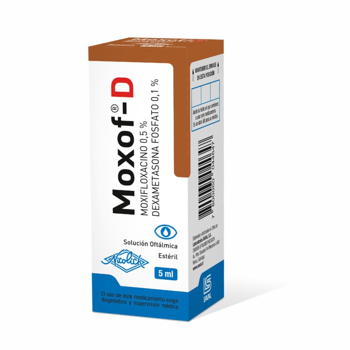 MOXOF - D SOLUC. OFTALM. CJ X 5 ML. 