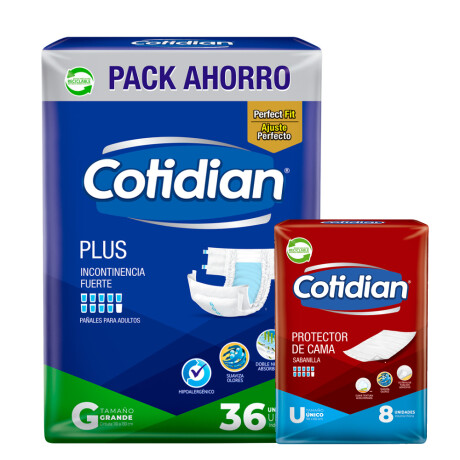 Pack Cotidian Plus G + Protector de Cama Pack Cotidian Plus G + Protector de Cama