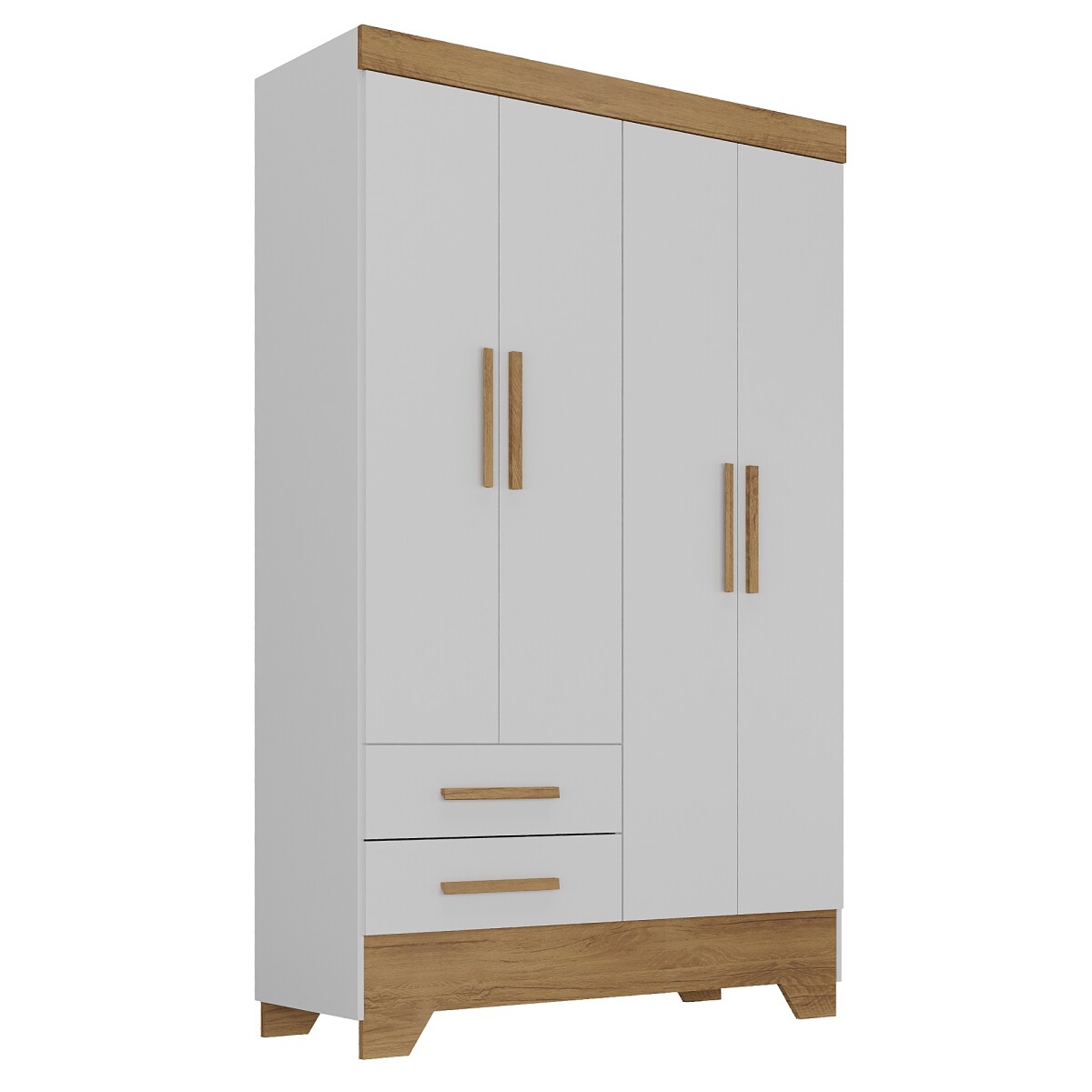 Ropero 4 puertas 2 cajones 42GR4247 Blanco/Natural 