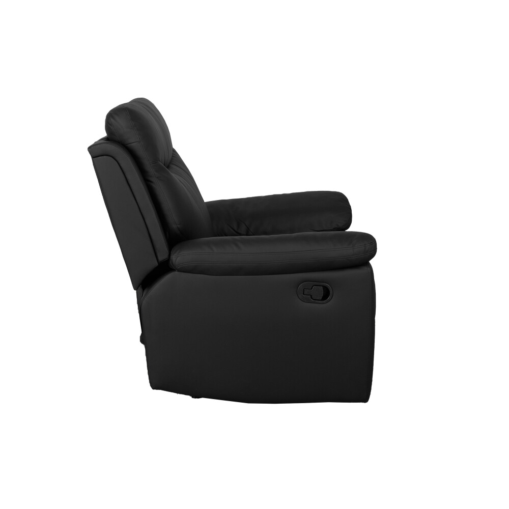 RECLINER 1 CUERPO SIMIL-CUERO NEGRO LEXUS