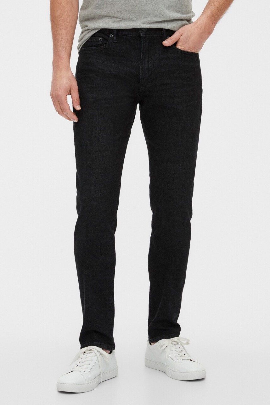 Jean Slim Taper Hombre Washed Black