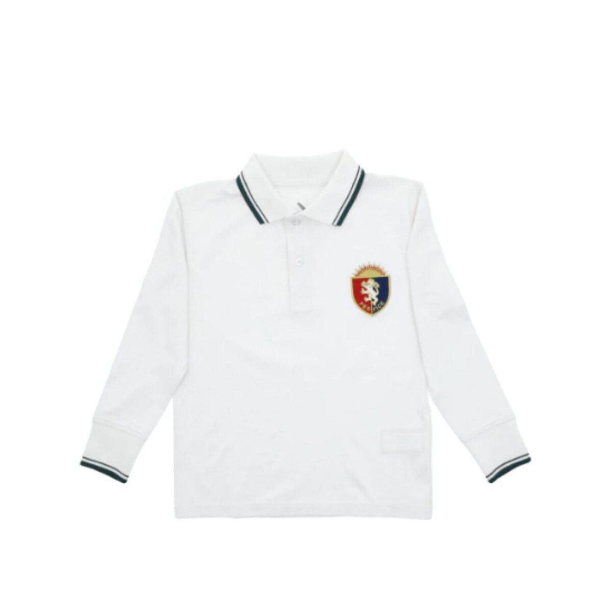 Polo Manga Larga British Blanco